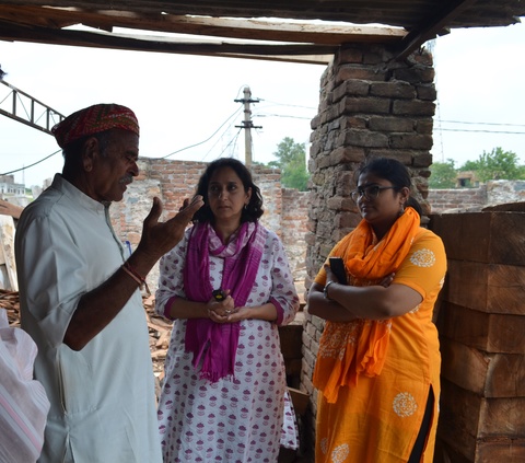 Khandelwal (center) with student intern