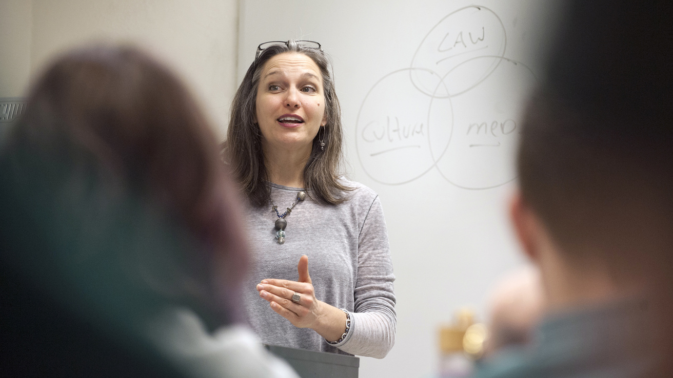 GWSS professor teaching to class